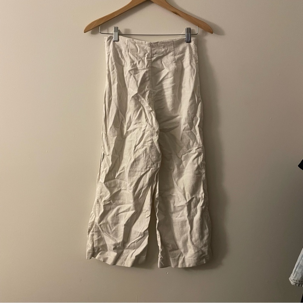 Moon River White Linen Pants size small